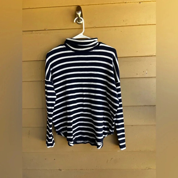 aerie Tops - Aerie Long Sleeve Top - Cowlneck Comfy Oversized Stripes - Size XS
